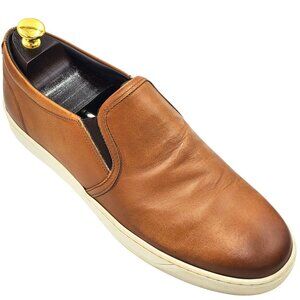 Italy Bruno Magli  Wimpy Men size 11.5 Brown Leather casual Loafer Sneaker shoes